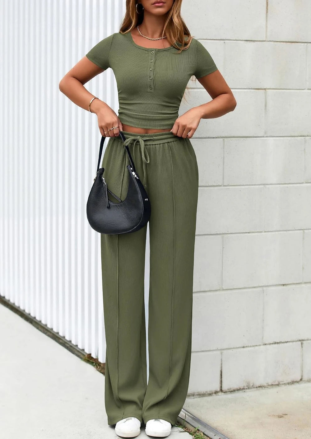 Ribbed Knit Two Piece Set