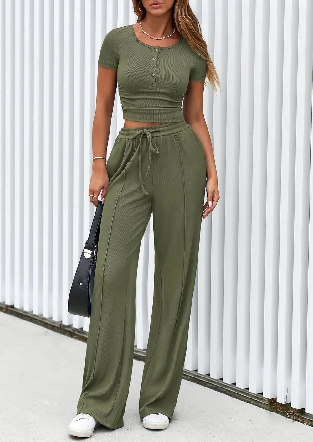Ribbed Knit Two Piece Set