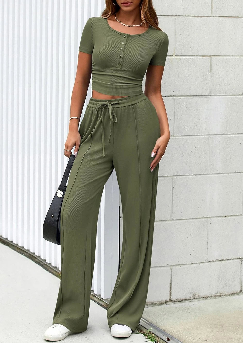 Ribbed Knit Two Piece Set